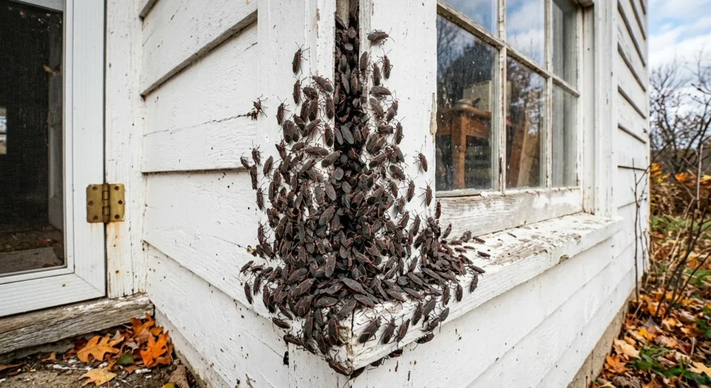 boxelder bug infestation exterior wall box elder bug infestation signs exterior wall clustering near window frame south facing fall
