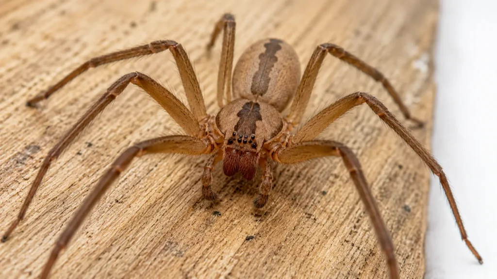 brown recluse spider identification 1 Brown recluse spider showing violin marking