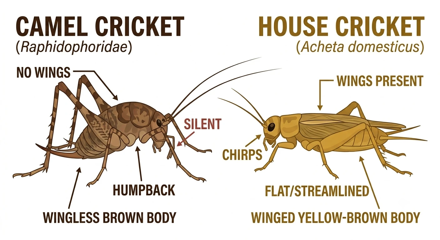 camel vs house cricket camel cricket vs house cricket side by side comparison of physical traits