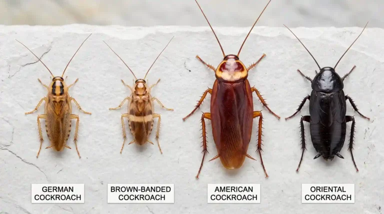 common types of cockroaches identification guide Types of Cockroaches in Homes: German, American, Oriental, and Common Lookalikes